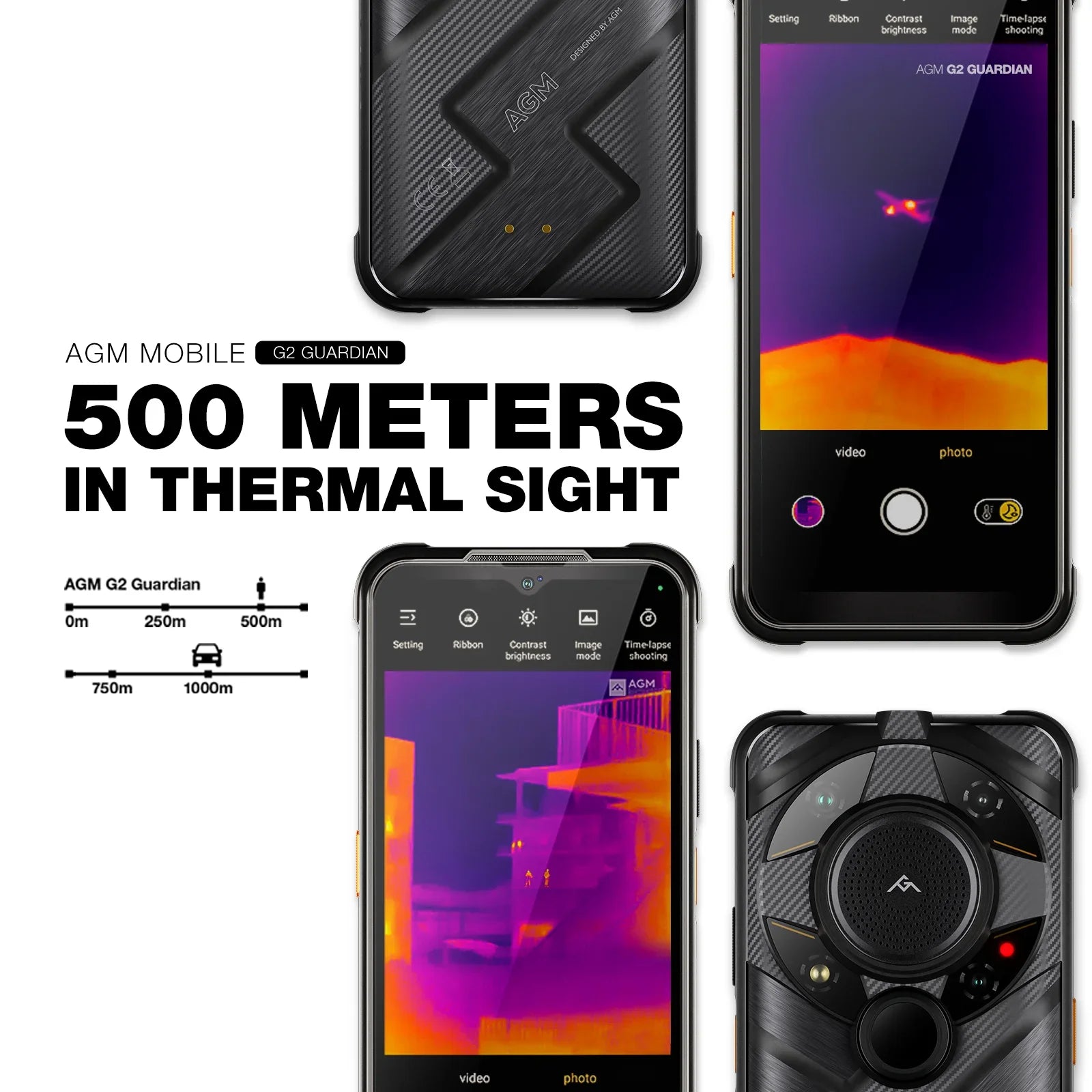 AGM G2 Guardian 5G – Smartphone Rugged avec Imagerie Thermique Longue Portée - BLACKBEARD OUTDOOR INDUSTRIES