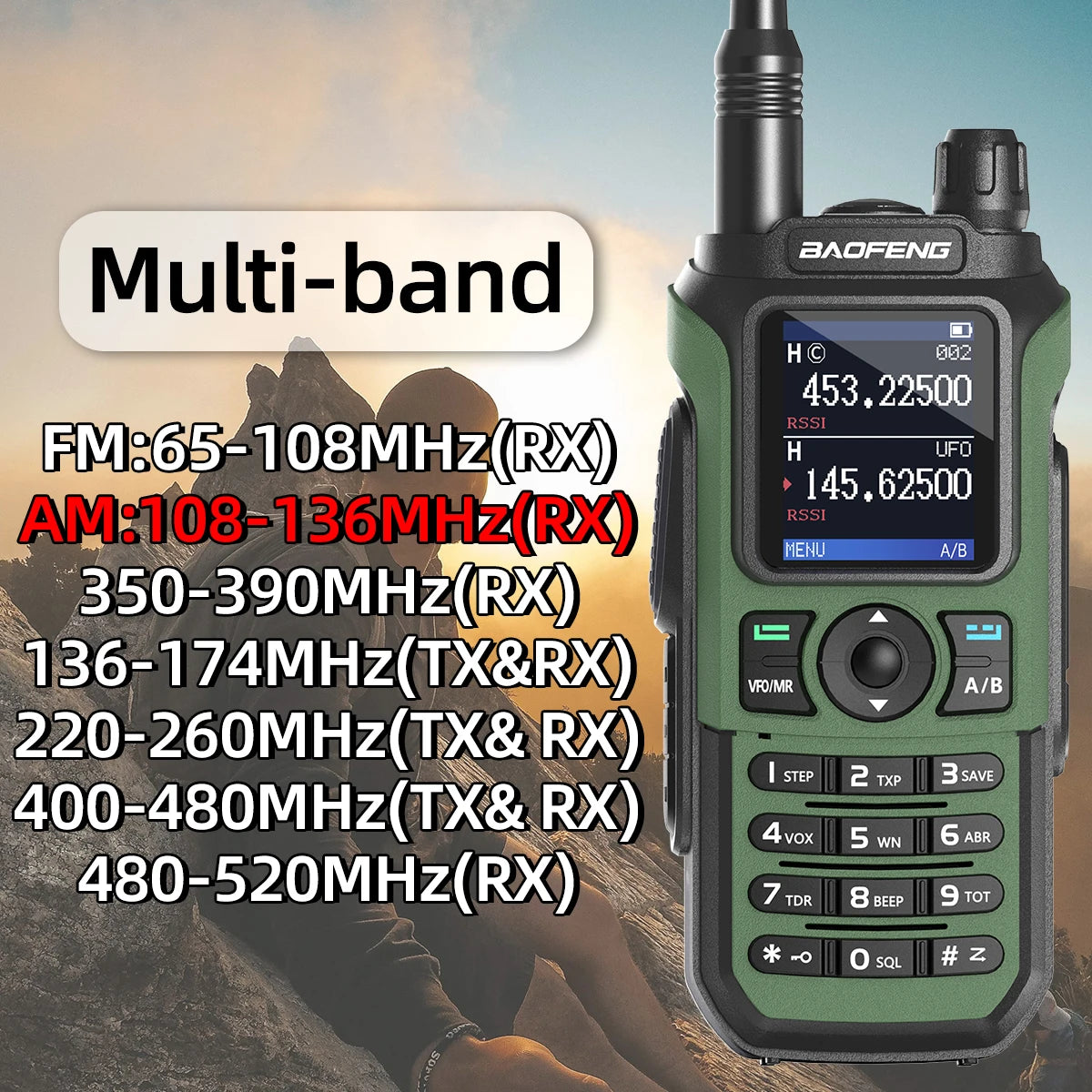 Lot de 2 Talkie-Walkies Baofeng UV-21 Pro V2 – Multi-bande, 999 Canaux, USB-C, Écran Couleur - BLACKBEARD OUTDOOR INDUSTRIES