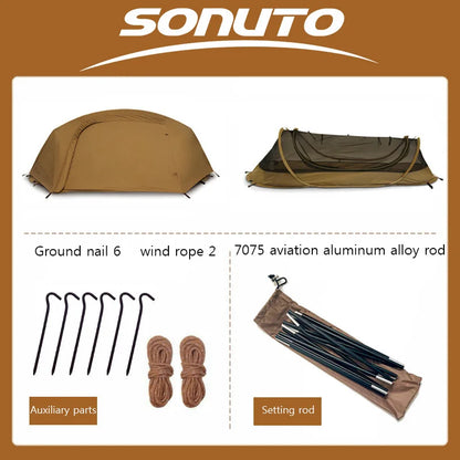 Tente de Camping Sonuto pour 1 Personne - BLACKBEARD OUTDOOR INDUSTRIES