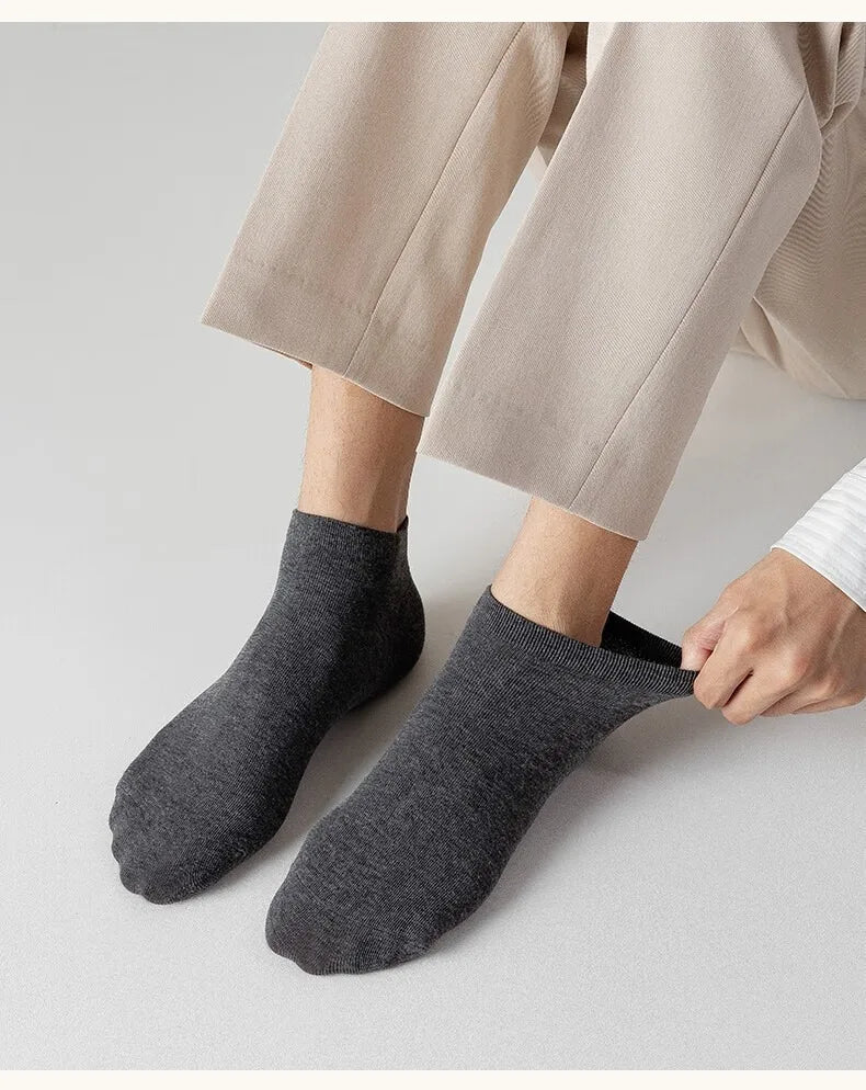 5 Paires de Chaussettes Basses pour Hommes – Coton, Couleur Unie (Noir/Blanc) BLACKBEARD OUTDOOR INDUSTRIES
