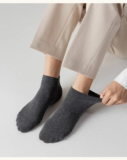 5 Paires de Chaussettes Basses pour Hommes – Coton, Couleur Unie (Noir/Blanc) BLACKBEARD OUTDOOR INDUSTRIES
