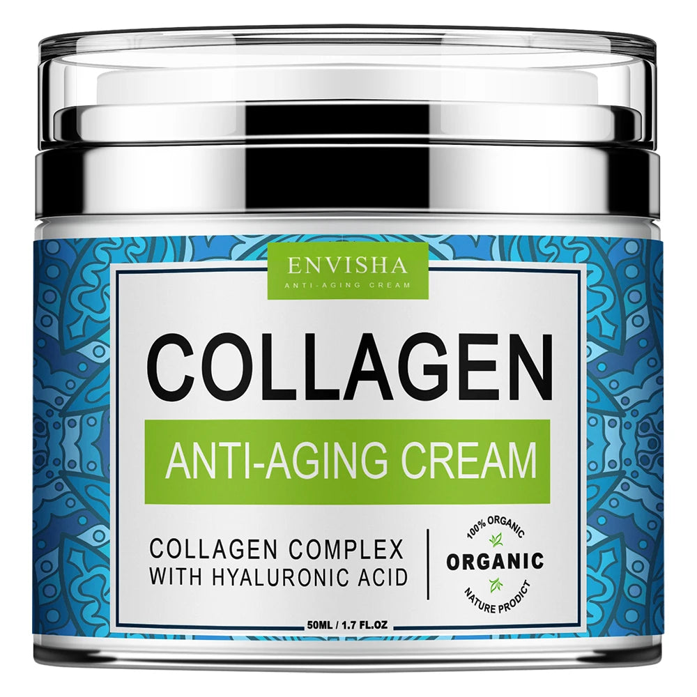 Crème Visage ENVISHA – Collagène & Acide Hyaluronique pour Anti-Âge et Hydratation de la Peau BLACKBEARD OUTDOOR INDUSTRIES