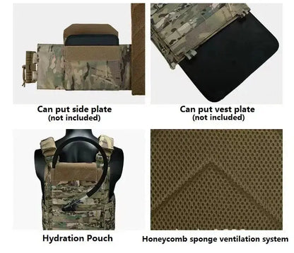 YAKEDA  chaleco Plate Carrier Vest Quick Release 1000D Nylon Molle Ma boutique