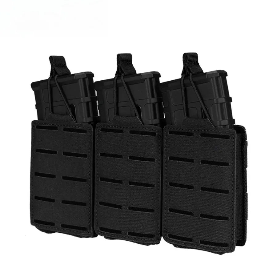IDOGEAR Poche Tactique LSR 556 Triple Mag Carrier MOLLE - Poche à Munitions Découpée au Laser BLACKBEARD OUTDOOR INDUSTRIES
