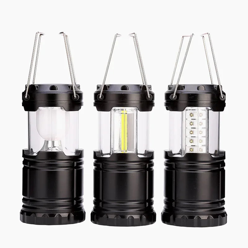 Lampe de Camping LED Portable – Mini Lanterne Télescopique 3 COB – Étanche – Fonctionne avec 3 Piles AAA – Idéale pour Tente, Randonnée et Urgences - BLACKBEARD OUTDOOR INDUSTRIES