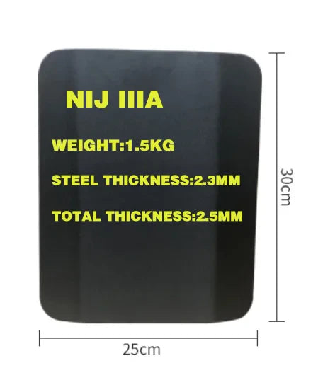 2PCS/lot NIJ IIIA Stand Alone Anti-Ballistic Plate Bulletproof Backpack Tactical Panel - BLACKBEARD OUTDOOR INDUSTRIES