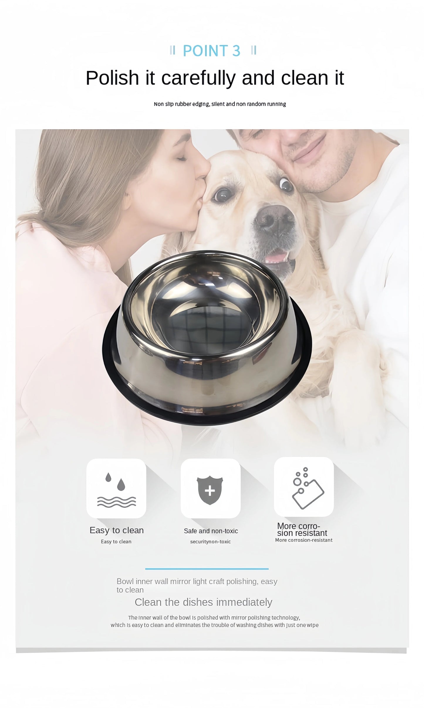 Gamelle Inox pour Chien et Chat – 6 Tailles Disponibles Robuste • Facile à Nettoyer • Multi-usages Ma boutique