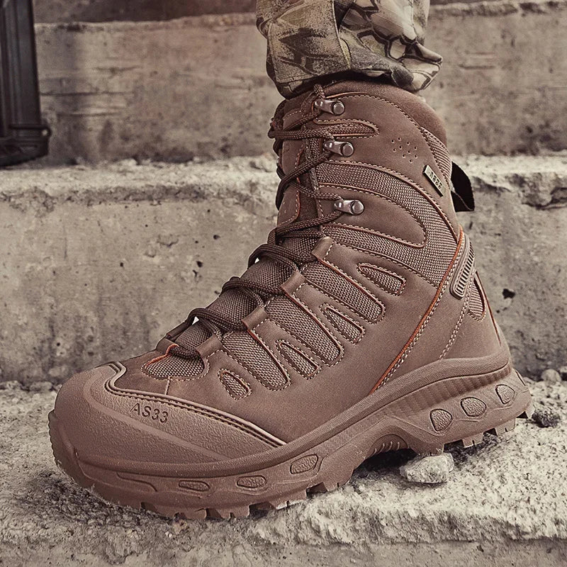 Bottes Tactiques pour Homme – Hautes, Lacées, Militaires, de Randonnée, en Cuir PU, Imperméables, Taille Plus, Unisexes, pour Escalade et Travail - BLACKBEARD OUTDOOR INDUSTRIES