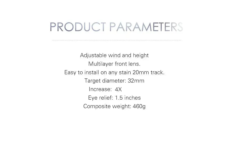 Lunette de Tir 4x32 avec Point Rouge Vert – Optique à Fibre Réelle, Réticule Gravé et Illuminé Ma boutique