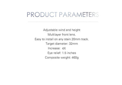 Lunette de Visée 4×32 – Réticule Gravé Illuminé Rouge/Vert – Fibre Optique Ma boutique