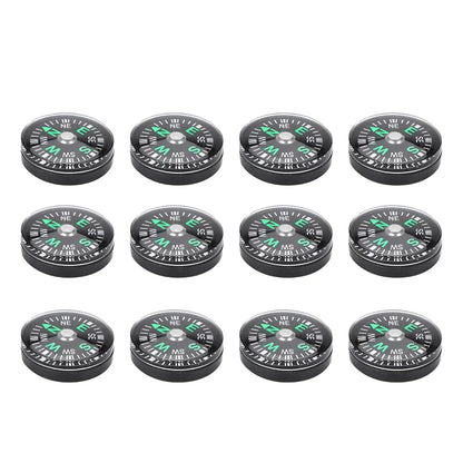 12 Pcs Mini Boussoles de Poche 20mm – Compas à Huile pour Randonnée, Camping et Activités Outdoor - BLACKBEARD OUTDOOR INDUSTRIES