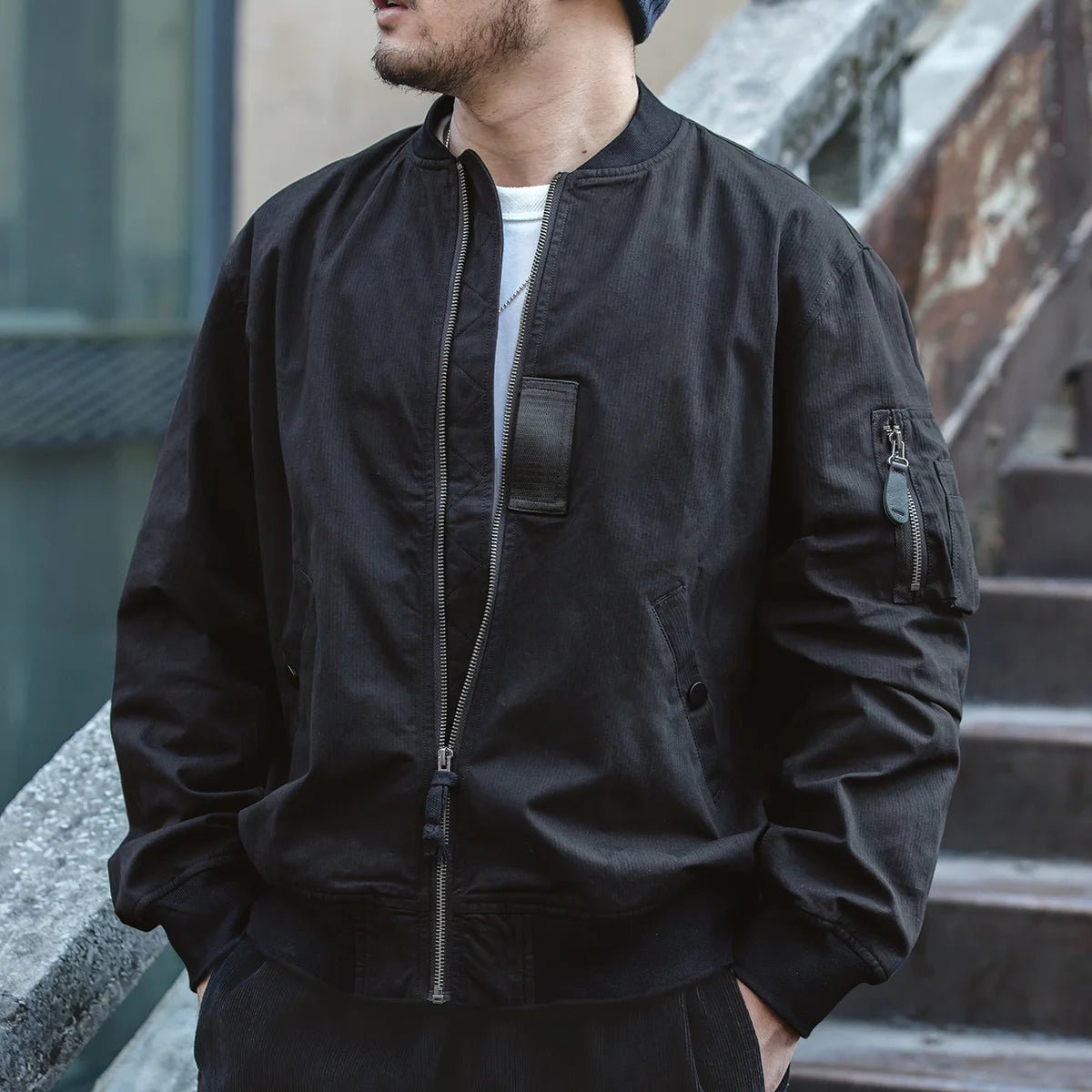 Veste Bomber Homme MA-1 Rétro – MADEN | Veste Pilote Style Militaire, Coupe Vent, Printemps & Automne - BLACKBEARD OUTDOOR INDUSTRIES