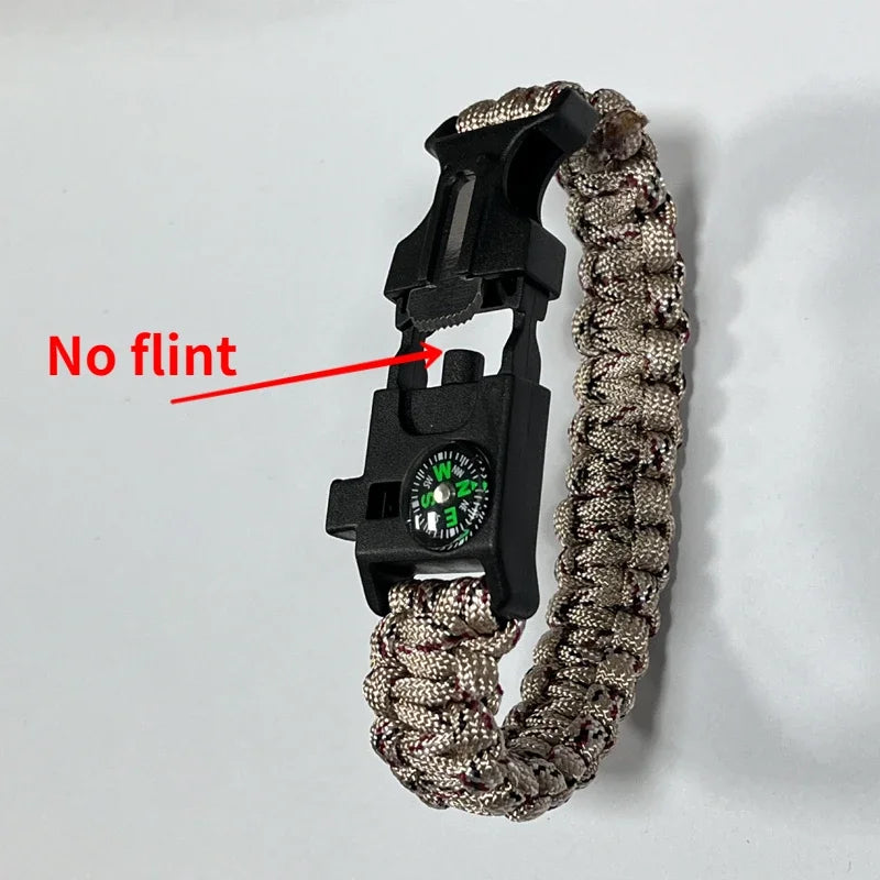 Bracelet de Survie Paracorde 3 en 1 pour Hommes et Femmes – Boussole, Sifflet, Couteau – Accessoire Multi-fonction pour Camping, Randonnée et Urgences - BLACKBEARD OUTDOOR INDUSTRIES