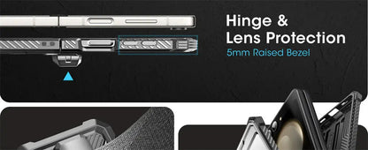 I-BLASON For Samsung Galaxy Z Flip 7 FE/6/5 Case Armorbox Full-Body Military Protection Phone Case with Screen Protector & Stand BLACKBEARD OUTDOOR INDUSTRIES