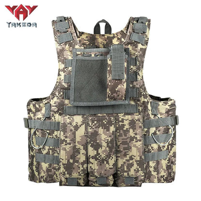 Gilet Tactique YAKEDA Multifonction – Gilet Camouflage Amphibie Outdoor pour Entraînement, Chasse et Activités Tactiques BLACKBEARD OUTDOOR INDUSTRIES