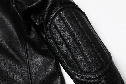 Blouson Homme Moto Classique en Cuir Véritable - BLACKBEARD OUTDOOR INDUSTRIES