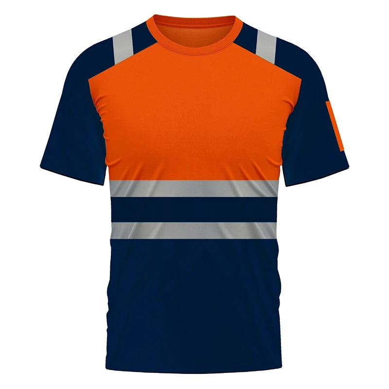 T-shirt de Sécurité Haute Visibilité – Été Respirant & Séchage Rapide Manches Courtes | Tissu Réfléchissant | Polyester Léger | Tailles L à XXXL - BLACKBEARD OUTDOOR INDUSTRIES