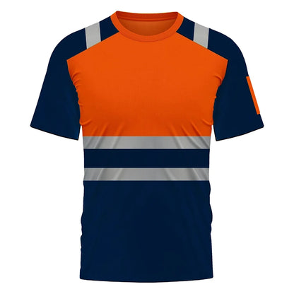 T-shirt de Sécurité Haute Visibilité – Été Respirant & Séchage Rapide Manches Courtes | Tissu Réfléchissant | Polyester Léger | Tailles L à XXXL - BLACKBEARD OUTDOOR INDUSTRIES