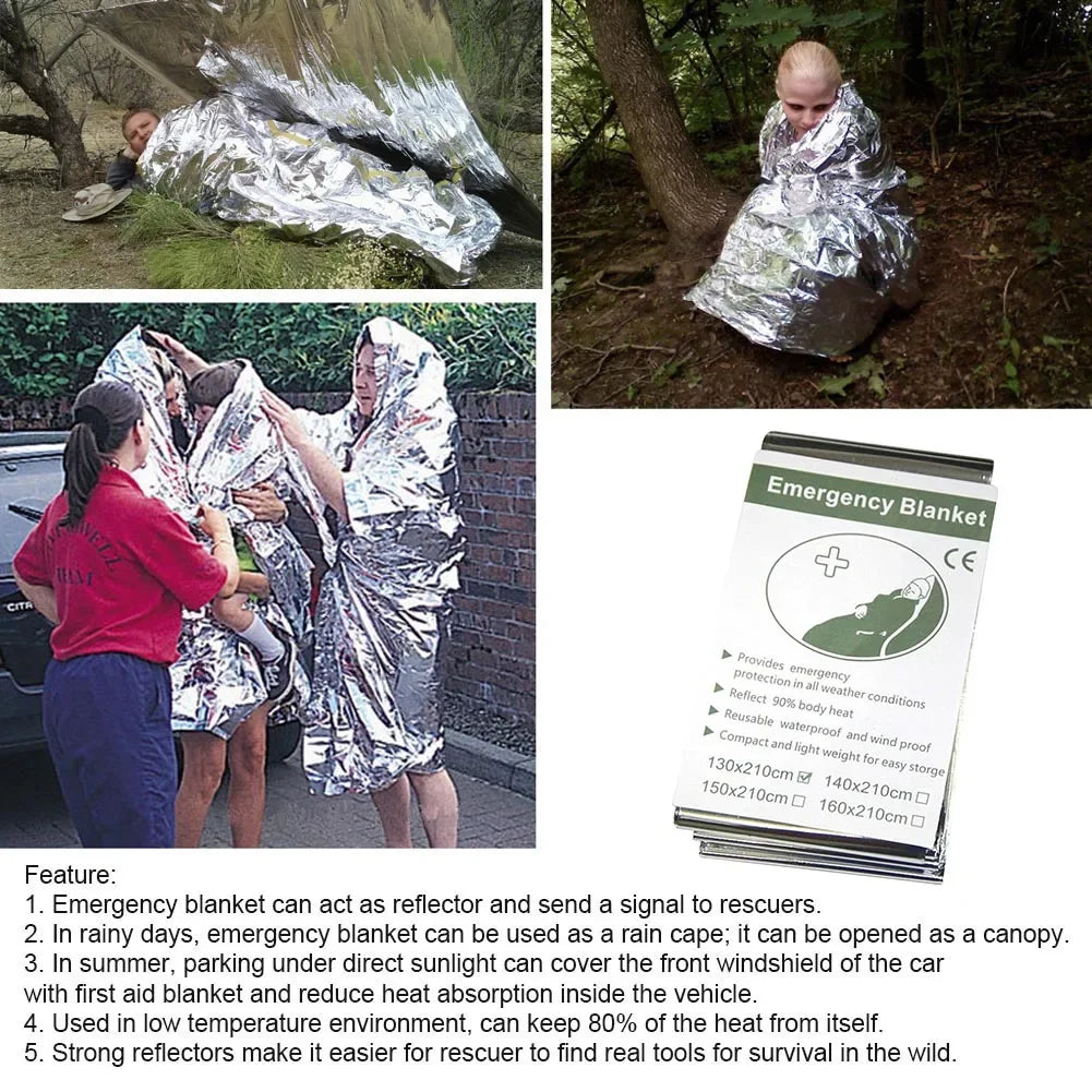 Couverture de Survie d'Urgence – 5/10/20 pièces Couverture d’Isolation Portable, Imperméable et Coupe-Vent pour Camping, Randonnée et Secours Ma boutique