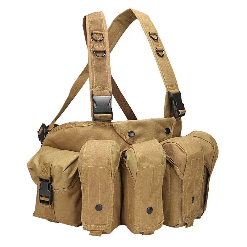 Chest Rig Tactique Universel – 7 Poches – Tissu Renforcé 800D Ma boutique