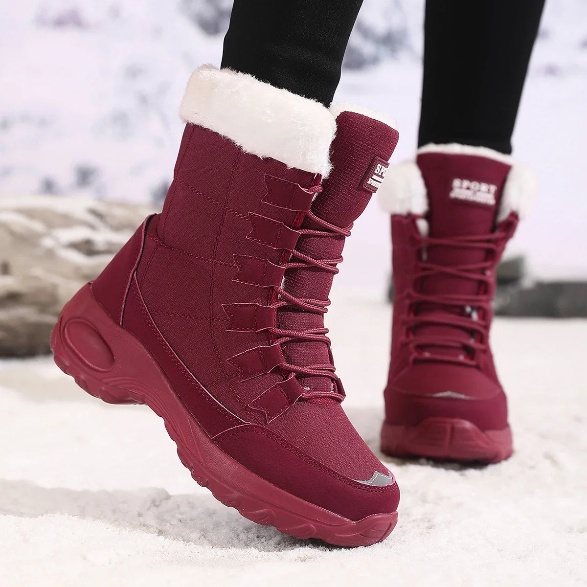 Bottes Hautes Femme – Chaudes & Imperméables – Fourrées et Confortables – Modèle Hiver PANDA ENERGY - BLACKBEARD OUTDOOR INDUSTRIES