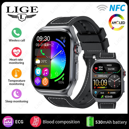 LIGE ET585 – Montre Connectée AMOLED Homme & Femme - BLACKBEARD OUTDOOR INDUSTRIES