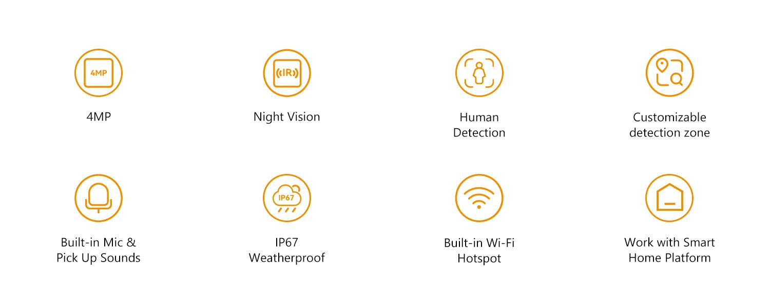 Lot de 3 Caméras IMOU Bullet 2C 4MP – Caméra WiFi Extérieure avec Détection Humaine IA, Vision Nocturne 30m & Étanchéité IP67 Ma boutique