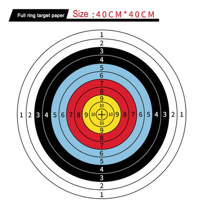 Lot de 10 ou 50 Cibles Papier 40x40 cm – Entraînement Précis Tir à l'Arc, Airsoft, Arbalète et Chasse - BLACKBEARD OUTDOOR INDUSTRIES