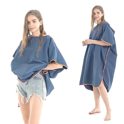 Poncho de Surf avec Capuche – Serviette Microfibre Multifonctionnelle pour la Plage, le Bain et le Changement de Combinaison BLACKBEARD OUTDOOR INDUSTRIES