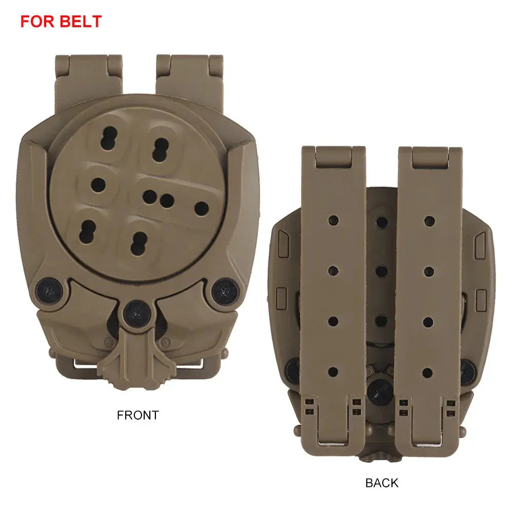 Adaptateur de Holster Tactique 360° – Base Rotative Modulaire pour Holster de Chasse et Airsoft Ma boutique