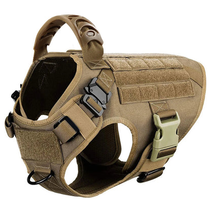 Harnais Tactique PETRAVEL pour Grand Chien – Ensemble Harnais + Collier + Laisse avec Système MOLLE Ma boutique
