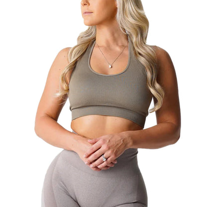 Soutien-Gorge Sans Couture à Col Halter "Limitless" - Spandex Élastique et Respirant pour Femmes, Confort et Maintien, Idéal pour le Fitness et le Yoga - BLACKBEARD OUTDOOR INDUSTRIES