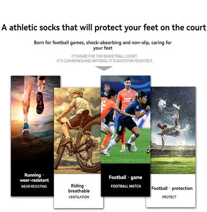 Chaussettes de Football – Longues jusqu’au genou – Enfant & Adulte – Coton Respirant - BLACKBEARD OUTDOOR INDUSTRIES