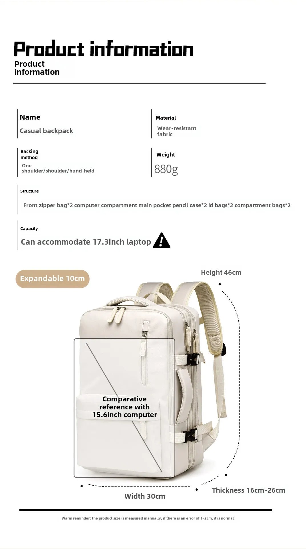 Sac à Dos Cabine 40x30x20 cm – Bagage à Main Avion, Sac à Dos Ordinateur, Voyage, École, Hommes et Femmes - BLACKBEARD OUTDOOR INDUSTRIES