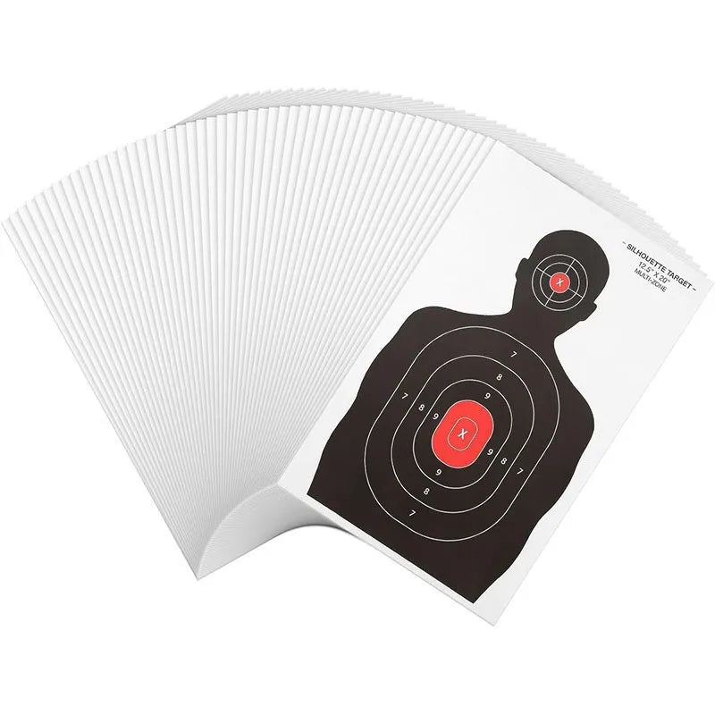 OPHIDIAN Cibles en Papier Silhouette — Cible de Tir, Entraînement au Tir, Airsoft, Archery, Sniper, 50 Pièces - BLACKBEARD OUTDOOR INDUSTRIES