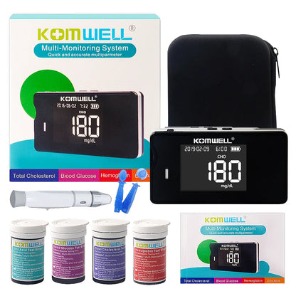 Kit de Test Médical Multifonction 4 en 1 - Cholestérol, Acide Urique, Glucose Sanguin & Hémoglobine BLACKBEARD OUTDOOR INDUSTRIES