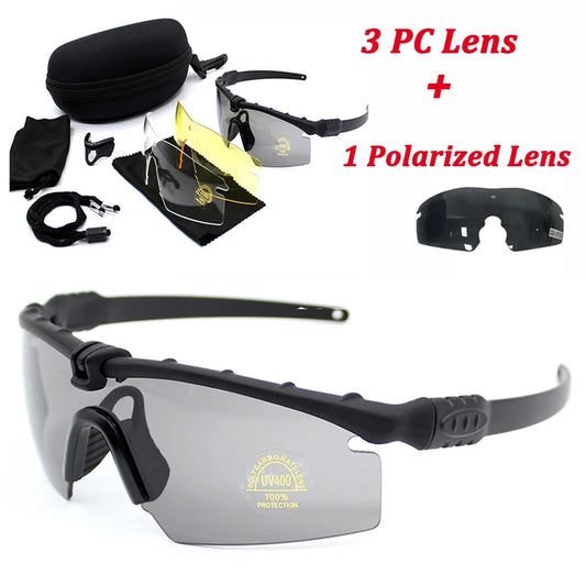 Lunettes Tactiques Militaires UV400 – Lunettes de Protection Anti-Choc – Pour Tir, Chasse, Airsoft, Cyclisme & Sports Outdoor - BLACKBEARD OUTDOOR INDUSTRIES
