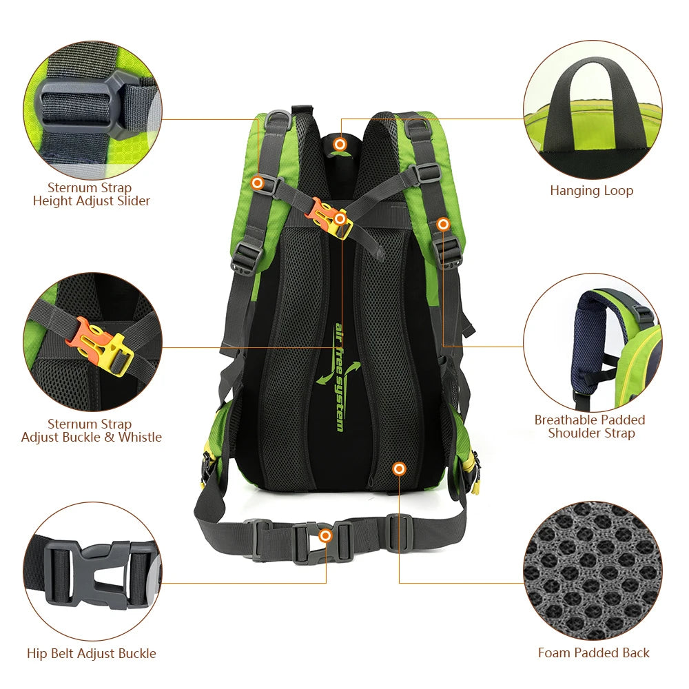 Sac à Dos de Randonnée 40L – TOMSHOO | Étanche, Léger et Polyvalent pour Hommes & Femmes - BLACKBEARD OUTDOOR INDUSTRIES