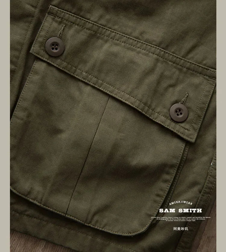 Veste Casual Vintage Amekaji Multi-Poches pour Homme - TCU - BLACKBEARD OUTDOOR INDUSTRIES