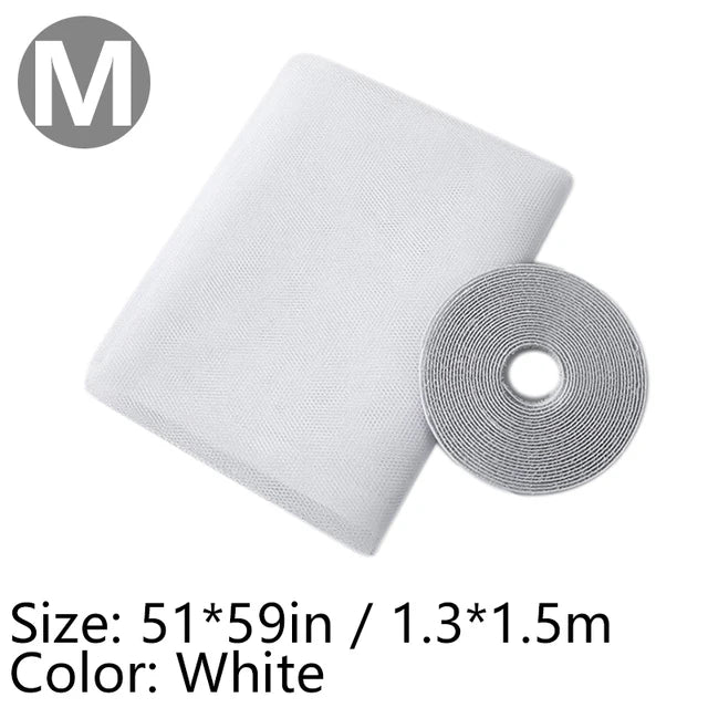 Rideau Anti-Moustiques Auto-adhésif - Filet de Protection Moustiques pour Fenêtre et Porte, DIY, Découpe Libre - BLACKBEARD OUTDOOR INDUSTRIES