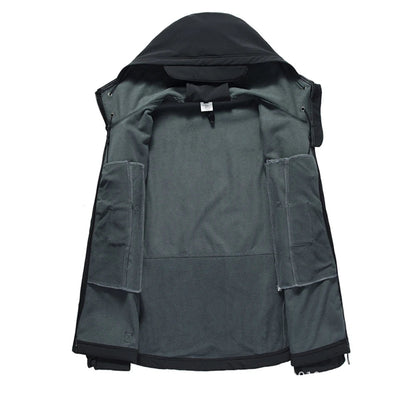 Veste Soft Shell Militaire Shark Skin – Veste Tactique Hommes, Coupe-Vent et Imperméable, Manteau Bomber à Capuche, Veste de Combat Armée pour Homme BLACKBEARD OUTDOOR INDUSTRIES