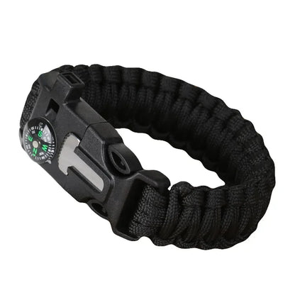 Bracelet de Survie Paracorde 3 en 1 pour Hommes et Femmes – Boussole, Sifflet, Couteau – Accessoire Multi-fonction pour Camping, Randonnée et Urgences - BLACKBEARD OUTDOOR INDUSTRIES