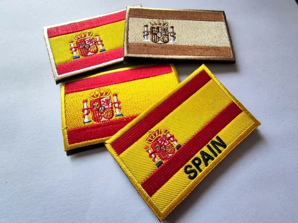 Patch Brodé Drapeau Espagnol – Patch Velcro 3D Écologique, Idéal pour Vêtements, Sacs, Accessoires et DIY - BLACKBEARD OUTDOOR INDUSTRIES