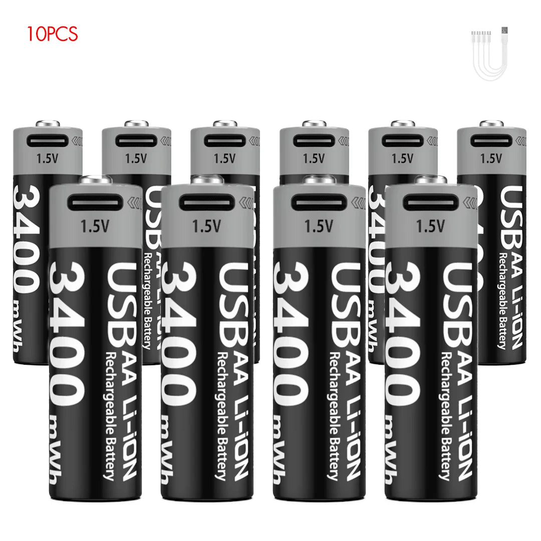batterie rechargeable MATOV AA 1,5 V 3400mWh Ma boutique