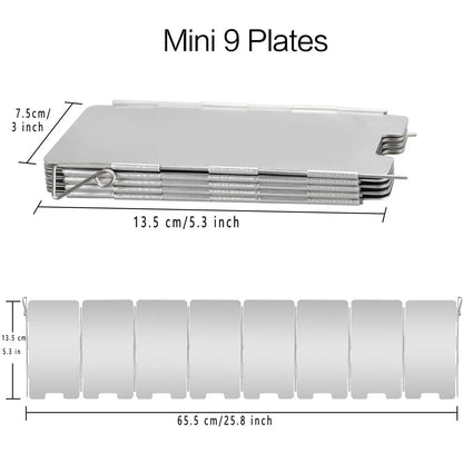 Pare-vent Haut pour Réchaud – Écran Anti-Vent en Aluminium Pliable pour Camping, Cuiseur Extérieur, Pare-Vent pour Réchaud à Butane - BLACKBEARD OUTDOOR INDUSTRIES
