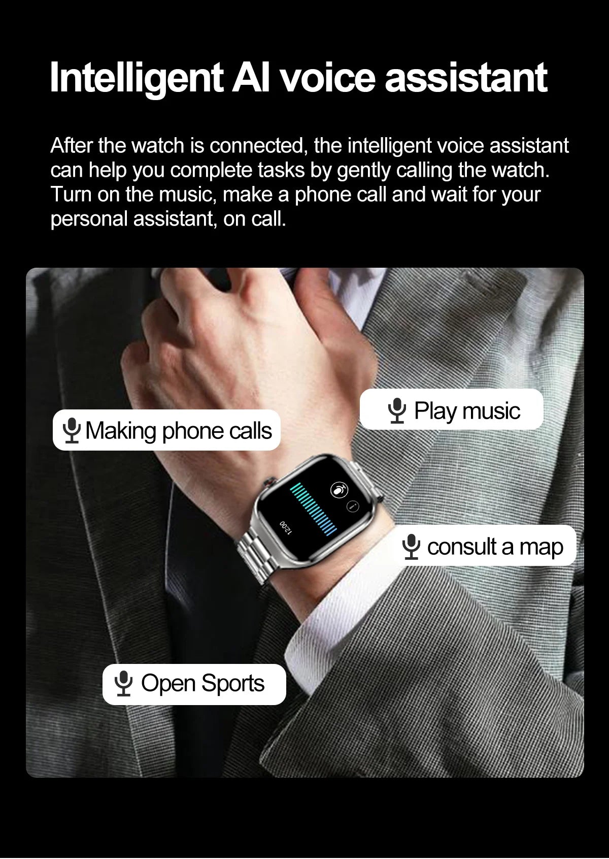 Montre Connectée Homme 2025 – Suivi Santé Avancé ECG+PPG – Surveillance Acide Urique & Lipides – Appels Bluetooth – Écran 2.04” AMOLED – Pour Android & iOS - BLACKBEARD OUTDOOR INDUSTRIES