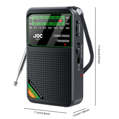📻 Mini Radio Portable AM/FM/SW – Rechargeable avec Haut-Parleur Stéréo et Écran HD Ma boutique
