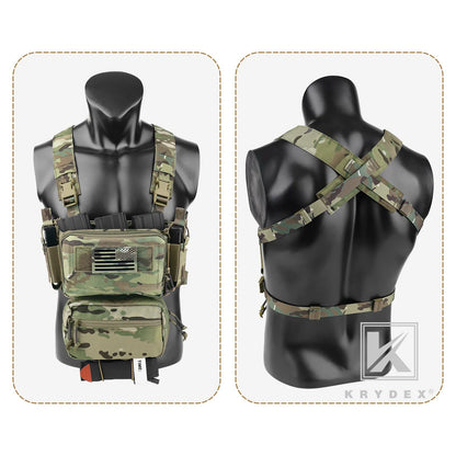 KRYDEX Tactical Flatpack D3 Backpack & D3CR Chest Rig Vest - Système modulable Camouflage pour Chasse, Airsoft et Activités Extérieures BLACKBEARD OUTDOOR INDUSTRIES