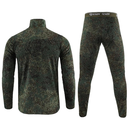 Ensemble de Sous-Vêtements Thermiques pour Homme – Sous-Vêtements Chauds en Fleece, Sèche-Vite, Compression, Long Johns pour l'Hiver – Vêtements Militaires/Armée BLACKBEARD OUTDOOR INDUSTRIES