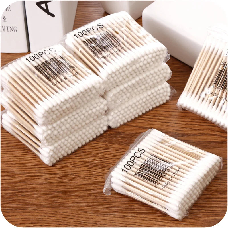 Coton-Tiges Double Têtes – Bâtonnets en Bois avec Embouts en Coton Pur – Nettoyage Nez, Oreilles & Soins Beauté - BLACKBEARD OUTDOOR INDUSTRIES
